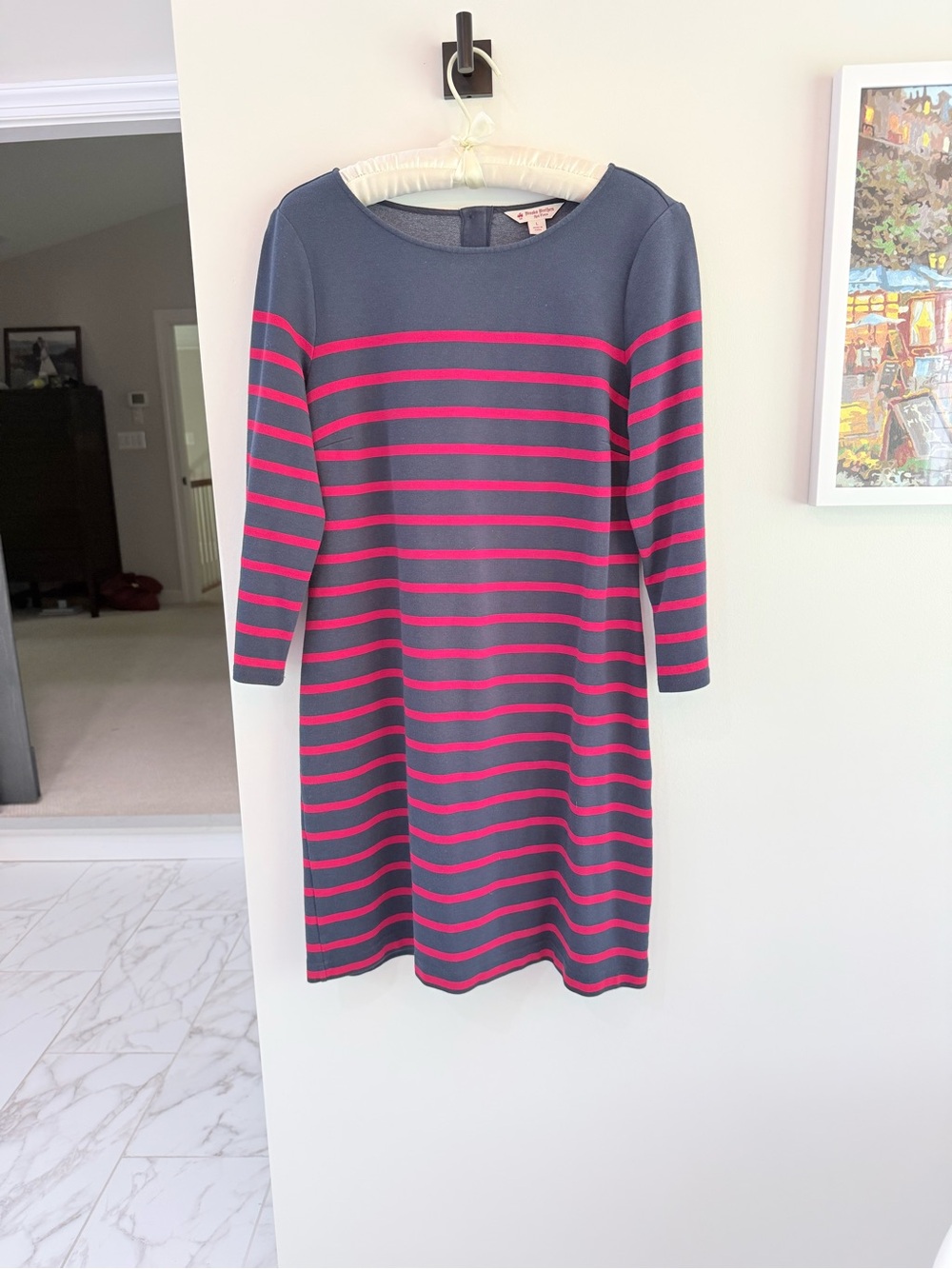 Brooks Brothers Navy Dress with Red Stripes